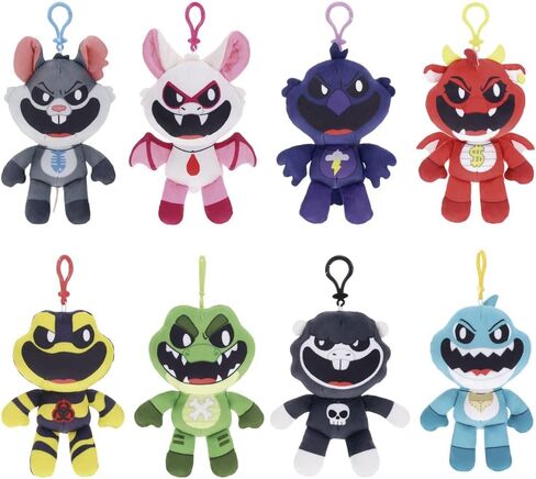 Poppy Playtime - Plush with Clip Series 1 | Mystery Plush Clips 3.9 in (10 cm) | Official Roblox Video Game Characters | Original Collectible Keychain for Backpacks and Accessories | Assortment in Saudi Arabia