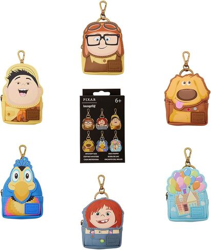 Loungefly Disney: Pixar - Up - سلسلة مفاتيح صغيرة غامضة على الظهر - رائعة للأطفال والكبار - سلاسل المفاتيح القابلة للجمع in Kuwait