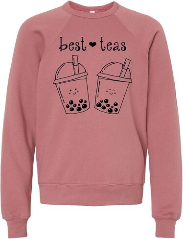Long Sleeve Unisex Kids' Sweatshirt, Unisex Graphic Sweatshirt, Shirts with Sayings, Heather Gray or Mauve in Kuwait