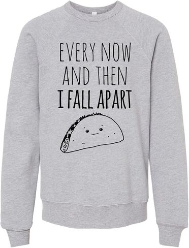 Long Sleeve Unisex Kids' Sweatshirt, Unisex Graphic Sweatshirt, Shirts with Sayings, Heather Gray or Mauve in Kuwait