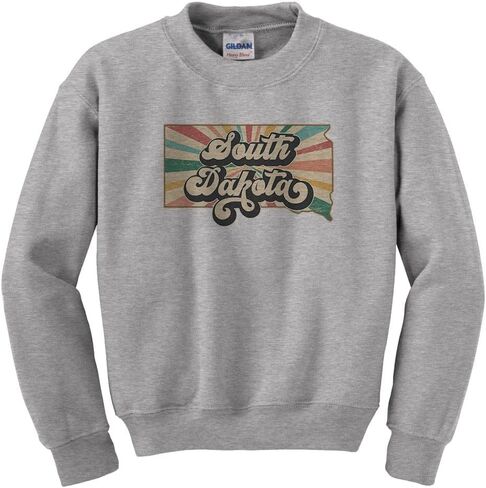 Retro South Dakota Kids Sweatshirt Youth in Saudi Arabia