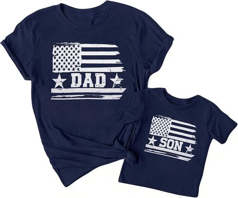 Dad and Son Matching Shirts Boy Dad T-Shirt Daddy and Me Matching Outfits Family Matching Tees Father's Day Tops in Kuwait