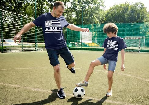 Dad and Son Matching Shirts Boy Dad T-Shirt Daddy and Me Matching Outfits Family Matching Tees Father's Day Tops in Kuwait