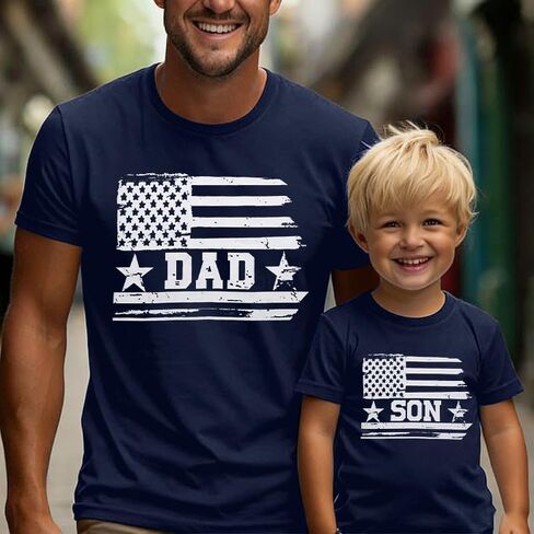 Dad and Son Matching Shirts Boy Dad T-Shirt Daddy and Me Matching Outfits Family Matching Tees Father's Day Tops in Kuwait