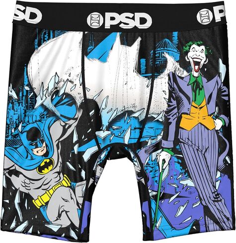 PSD Underwear Boys Youth Batman and Joker Boxer Brief, Multi, L in Kuwait