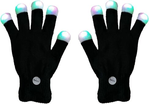 LED Gloves, Controllable Rave Glow Gloves with 6 Light Modes for Kids, Boys Girls, Flashing Party Light Up Gloves for Halloween, Christmas in Kuwait