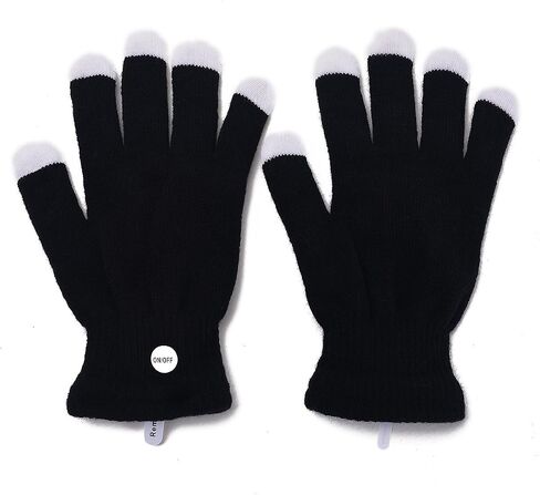 LED Gloves, Controllable Rave Glow Gloves with 6 Light Modes for Kids, Boys Girls, Flashing Party Light Up Gloves for Halloween, Christmas in Kuwait