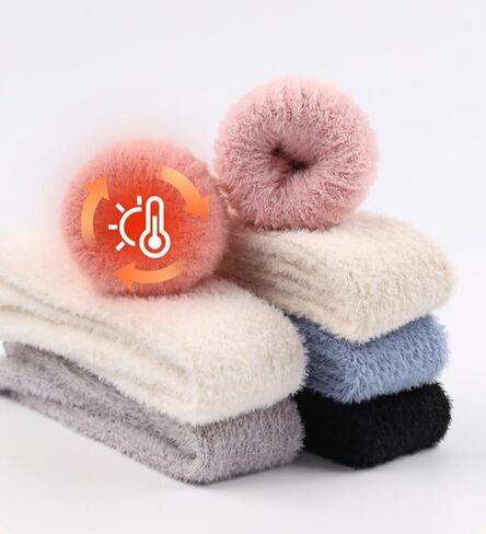 Fuzzy Leg Warmers for Women Fluffy Knit Kawaii Leg Warmers Warm Concert Thick Boot Socks for Winter in Saudi Arabia