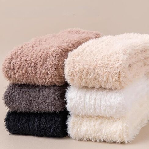Fuzzy Leg Warmers for Women Fluffy Knit Kawaii Leg Warmers Warm Concert Thick Boot Socks for Winter in Saudi Arabia