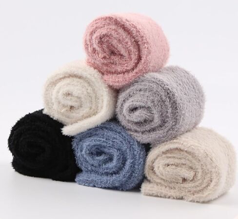 Fuzzy Leg Warmers for Women Fluffy Knit Kawaii Leg Warmers Warm Concert Thick Boot Socks for Winter in Saudi Arabia