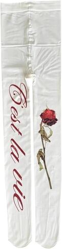 Whimsy Twee Funky Patterned Tights Women Teen Girls Y2k 2000s Cool Fun Printed Tights Streetwear in Saudi Arabia