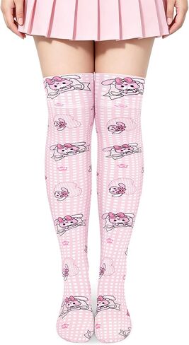 Littleforbig Thigh High Bunnies & Bows Usagi Over the Knee Silk Stockings in Kuwait