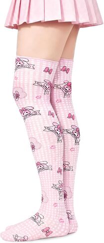 Littleforbig Thigh High Bunnies & Bows Usagi Over the Knee Silk Stockings in Kuwait