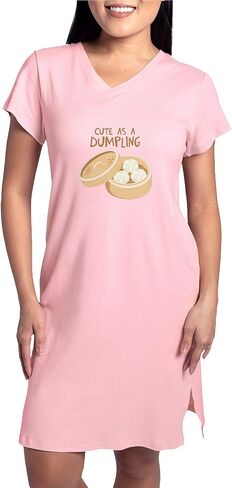 CafePress CUTE AS A DUMPLING Women's Nightshirt, Soft Long Pajama Shirt, Cotton PJs/Pyjamas in Kuwait