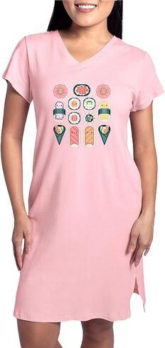 قميص نوم CafePress Sushi للسيدات، قميص بيجامة طويل ناعم، بيجامة/بيجامة قطنية in Kuwait
