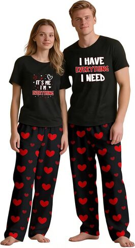 Couples Pajamas, Matching PJS for Couples, His and Hers Jammies, Wife and Husband Sets (Sold Separately) in Saudi Arabia