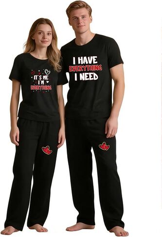 Couples Pajamas, Matching PJS for Couples, His and Hers Jammies, Wife and Husband Sets (Sold Separately) in Saudi Arabia
