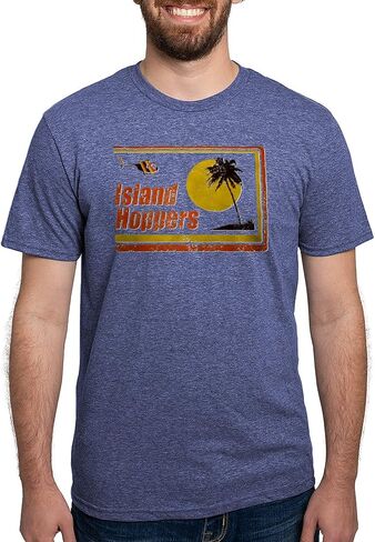تي شيرت CafePress Island Hoppers تي شيرت رجالي فاخر ثلاثي المزيج in Kuwait