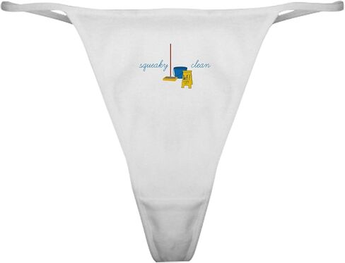 CafePress Squeaky Clean Classic Thong Underwear, Womens Panties in Saudi Arabia