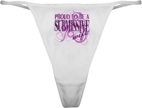 CafePress Proudly Submissive Classic Thong Underwear, Womens Panties in Saudi Arabia