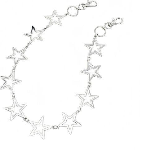 Jean Pants Chain for Women Men，Hollow Out Gold Star Wallet Chains,Punk Pocket Keychains for Hip Hop Rock Biker in Saudi Arabia