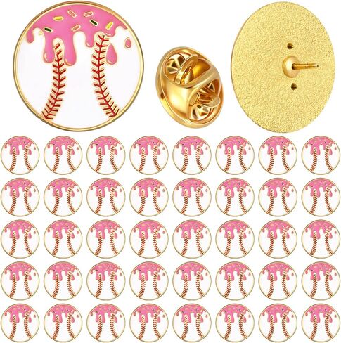 Ice Cream Drip Baseball Pin Sports Enamel Brooch Gift for Sports Lovers Team Fans, Backpack Hat Jacket Decor Baseball Ice Cream Drip Party Favors Decorations in Kuwait