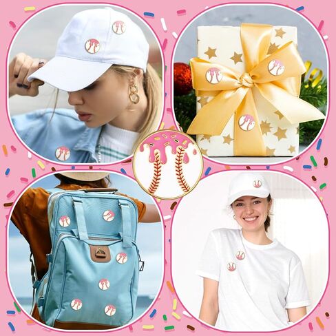 Ice Cream Drip Baseball Pin Sports Enamel Brooch Gift for Sports Lovers Team Fans, Backpack Hat Jacket Decor Baseball Ice Cream Drip Party Favors Decorations in Kuwait