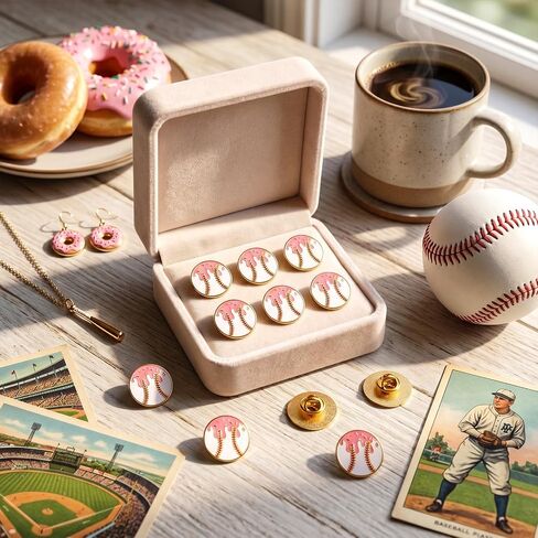 Ice Cream Drip Baseball Pin Sports Enamel Brooch Gift for Sports Lovers Team Fans, Backpack Hat Jacket Decor Baseball Ice Cream Drip Party Favors Decorations in Kuwait