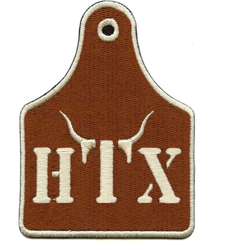 Bull Ear Tags-Brown/Creme Patch Western Country Cattle Embroidered Iron on in Saudi Arabia
