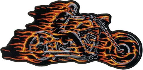 Hot Leathers PPA3910 Hell Rider Biker Patch 5" x 3" - 5 Width x 3 Height Inches in Kuwait