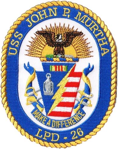 USS John P Murtha LPD-26 Patch – Sew On in Kuwait