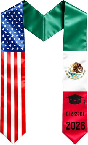 Graduation Stole Class of 2026, 72 Inch Flag Graduation Sash for College in Saudi Arabia