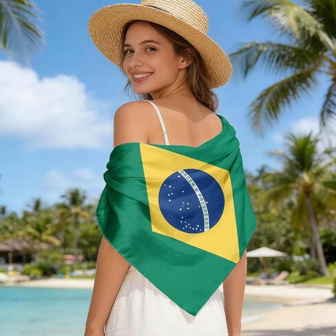 National Flag Head Scarf for Men and Women-27.5 Inch Like Silk Hair Fashion Scarf, Neck and Face Scarf Head Wrap in Saudi Arabia