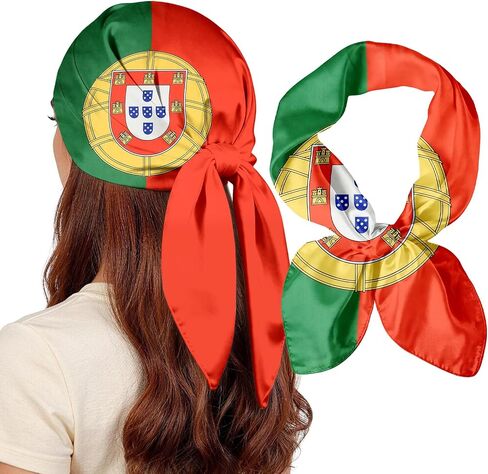 National Flag Head Scarf for Men and Women-27.5 Inch Like Silk Hair Fashion Scarf, Neck and Face Scarf Head Wrap in Saudi Arabia