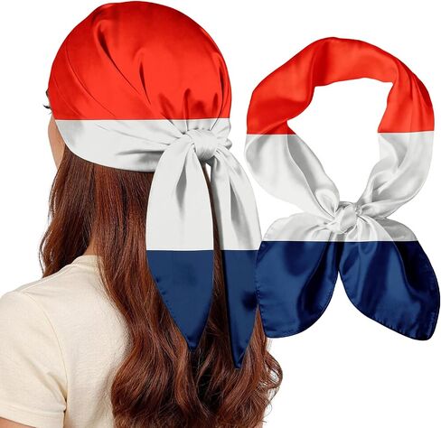 National Flag Head Scarf for Men and Women-27.5 Inch Like Silk Hair Fashion Scarf, Neck and Face Scarf Head Wrap in Saudi Arabia
