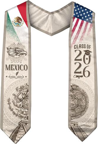 Mexican Stole, Graduation Sash Mexico 2026, Mexican Flag Graduation Sash in Saudi Arabia