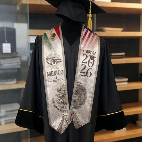 Mexican Stole, Graduation Sash Mexico 2026, Mexican Flag Graduation Sash in Saudi Arabia
