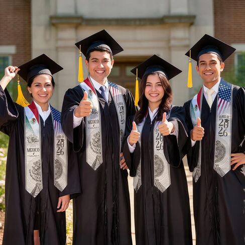 Mexican Stole, Graduation Sash Mexico 2026, Mexican Flag Graduation Sash in Saudi Arabia