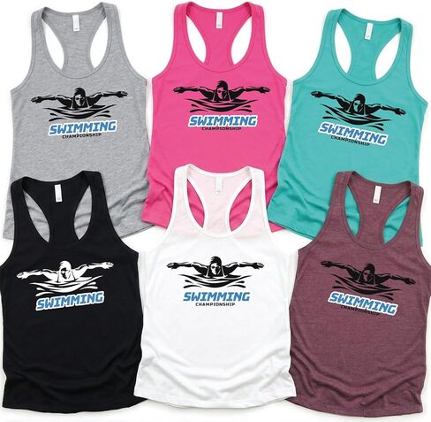 Custom Racerback Tank Tops for Women and Men, Personalized Workout Gym Tank Top, Create Your Own Tank with Logo, Photo, Text or Image, Fitness, Yoga, Summer Beach Athletic Tanktop for Adults in Kuwait
