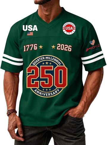 MKLUNJOP 250 Anniversary USA Baseball Jersey Patriotic Shirts for Men USA 1776-2026 250Th Anniversary Merchandise in Saudi Arabia