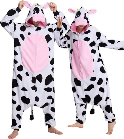 Unisex Adult Onesie Pajamas Animal Cosplay Halloween Costume One Piece Plush Sleepwear Homewear in Saudi Arabia