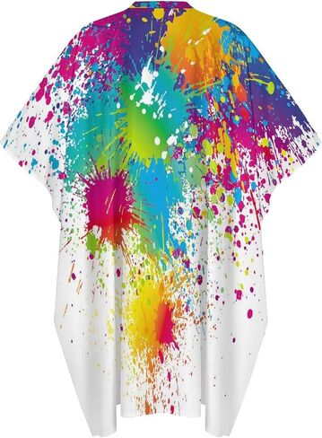 Funny Paint Drop Splatter Colorful Print Men's V-neck Robe Middle East Arabian Robe Butterfly Sleeves Kaftan 3XL in Saudi Arabia