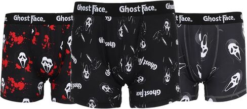 Bioworld Ghostface Character Mask 3 قطع من سراويل الملاكم السوداء للرجال in Kuwait