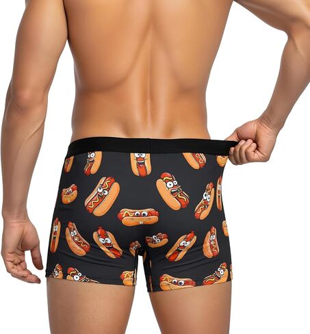 Funny Boxers for Men Novelty Hotdog Dumpster Underwear Men's Briefs Shorts for Father's Day Gag Gifts Adults Prank in Saudi Arabia