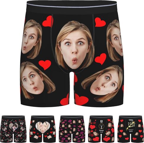 Personalized Boxers for Christmas Birthday Gifts Custom Boxers for Woman Men Husband Boyfriend in Saudi Arabia