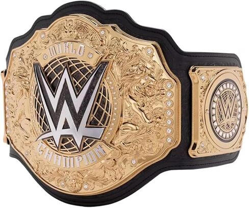 World Heavyweight Wrestling Championship Replica Title Belt – Adult Size Premium Metal Plates, Genuine Leather Strap, Collectible Wrestling Belt for Fans, Display,& Gifts in Saudi Arabia