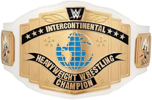 White Intercontinental Style Wrestling Belt – Heavyweight Fan Championship Replica for Adults World Heavyweight Wrestling Belt Adjustable Leather Belt – White/Gold in Saudi Arabia