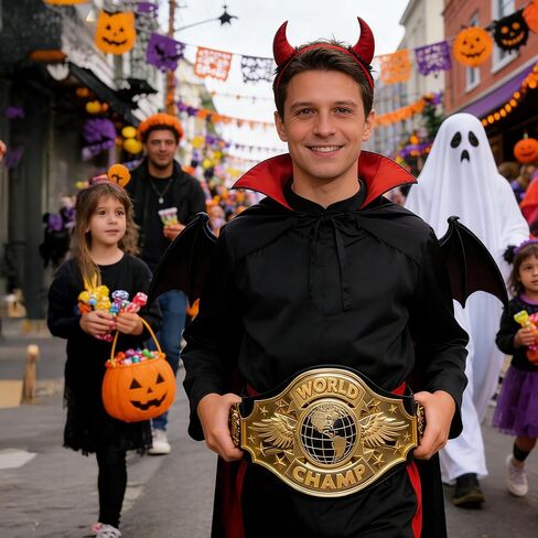 Adjustable Championship Belt - Generic Trophy Award Cosplay Belt Perfect for Party, Role-Playing & Halloween in Saudi Arabia