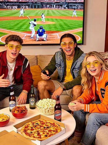 Softball Shaped Sunglasses, 12-Pack Vibrant Yellow Novelty Party Glasses for Team Spirit Themed Events in Kuwait