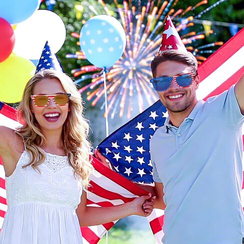 12 Pairs American Flag Sunglasses 250th Anniversary 4th of July Accessories, USA Flag Sunglasses Eyewear Patriotic Supplies for Women Men Teens Fourth July Independence Day Red White Blue Party Favor in Saudi Arabia